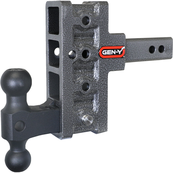 GEN-Y Hitch - GEN-Y Hitch MEGA-DUTY 2" Shank 5" Offset Drop 2K TW 16K Hitch & GH-051 Dual-Ball - GH-214