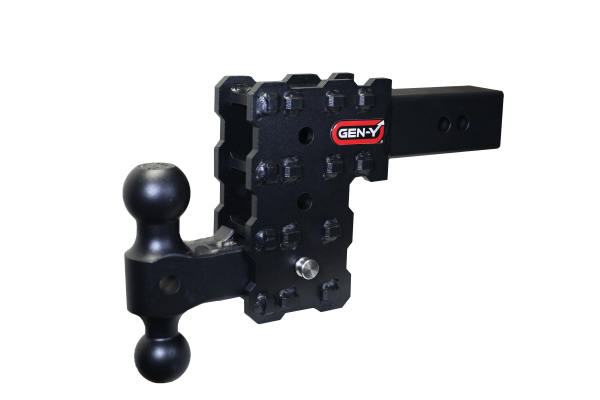 GEN-Y Hitch - GEN-Y Hitch PHANTOM-X 2.5" Solid Shank 5" Drop 1.6K TW 16K Hitch & GH-051 Dual-Ball Mount - GH-2413X