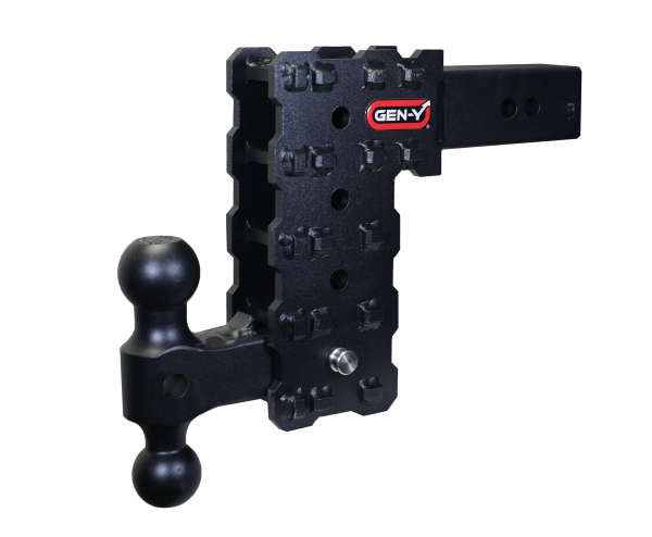 GEN-Y Hitch - GEN-Y Hitch PHANTOM-X 2.5" Solid Shank 7.5" Drop 1.6K TW 16K Hitch & GH-051 Dual-Ball Mount - GH-2414X