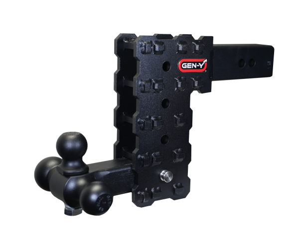 GEN-Y Hitch - GEN-Y Hitch PHANTOM-X 2.5" Solid Shank 7.5" Drop 1.6K TW 16K Hitch & GH-052 Tri-Ball Mount - GH-2434X