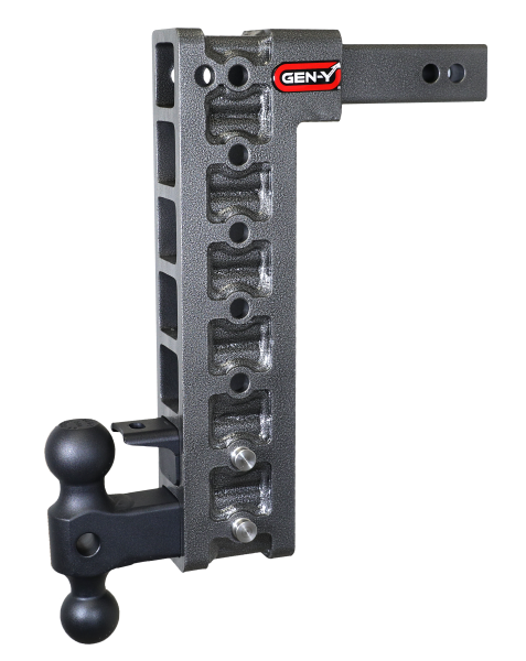 GEN-Y Hitch - GEN-Y Hitch MEGA-DUTY 2" Shank 15" Drop 1.5K TW 10K Hitch Dual-Ball & Pintle Lock - GH-327