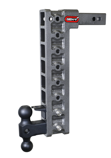 GEN-Y Hitch - GEN-Y Hitch MEGA-DUTY 2" Shank 17.5" Drop 1.5K TW 10K Hitch Dual-Ball Pintle Lock Stabilizer - GH-328