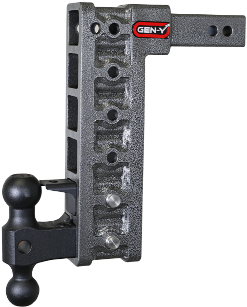 GEN-Y Hitch - GEN-Y Hitch MEGA-DUTY 2" Shank 12.5" Drop 2K TW 16K Hitch Dual-Ball Pintle Lock - GH-526