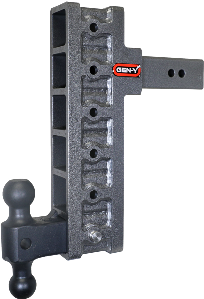 GEN-Y Hitch - GEN-Y Hitch MEGA-DUTY 2.5" Shank 12" Offset Drop 3K TW 21K Hitch & GH-061 Dual-Ball - GH-916