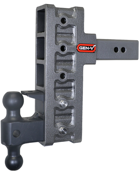 GEN-Y Hitch - GEN-Y Hitch MEGA-DUTY 2.5" Shank 9" Offset Drop 3K TW 21K Hitch with Dual-Ball & Pintle Lock - GH-925