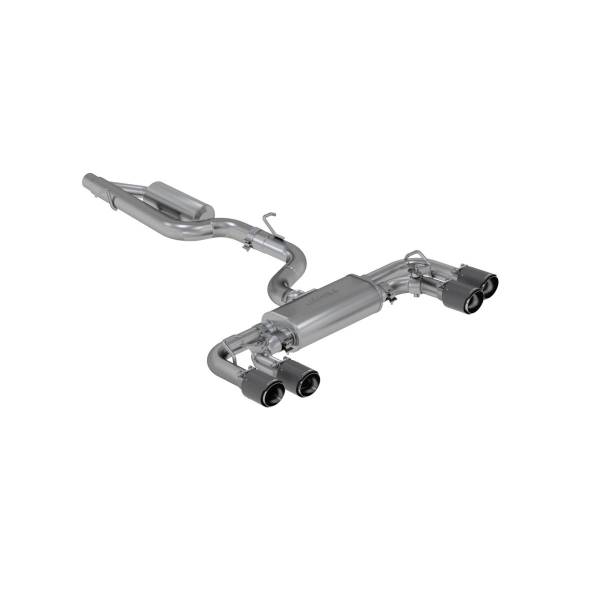 MBRP Exhaust - MBRP Exhaust 3in. Cat-BackQuad Split Rear ExitActiveT304CF Tips - S46053CF