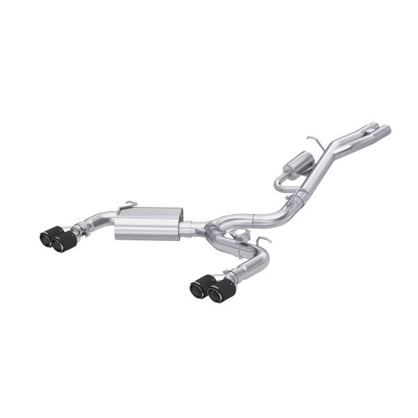 MBRP Exhaust - MBRP Exhaust 3in. Cat-BackDual Split RearT304Quad CF Tips - S46103CF