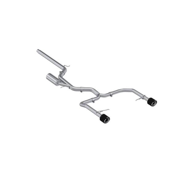 MBRP Exhaust - MBRP Exhaust 3in. Cat-Back2.5in. Dual Split RearT304CF Tips - S46153CF