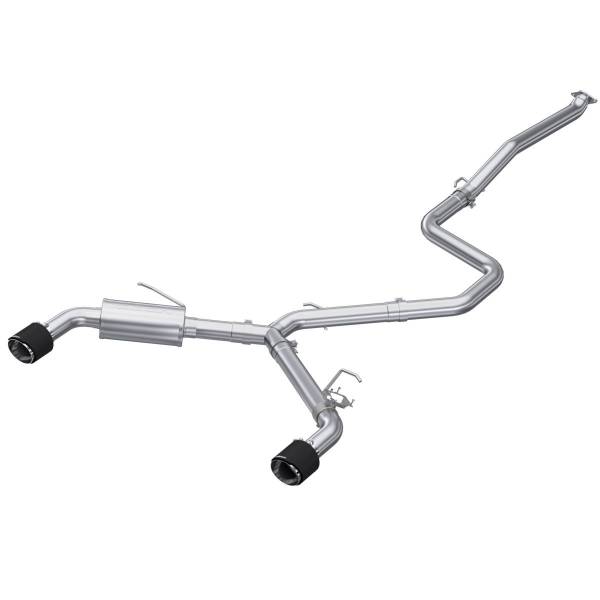 MBRP Exhaust - MBRP Exhaust 3in. Cat-BackDual Split Rear ExitActiveT304 with CF Tips - S47103CF