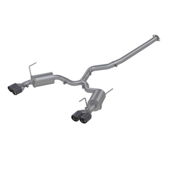 MBRP Exhaust - MBRP Exhaust 3in. Cat-BackDual Split Rear ExitStreet VersionT304CF Tips - S48003CF