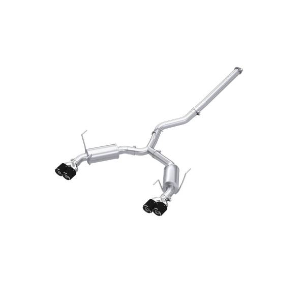 MBRP Exhaust - MBRP Exhaust 3in. Cat-BackDual Split Rear ExitQuad OutletStreet ProfileT304CF Tips - S48073CF