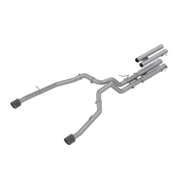 MBRP Exhaust - MBRP Exhaust 3in. Cat-BackDual Split Rear ExitRace VersionT304CF Tips. - S51543CF