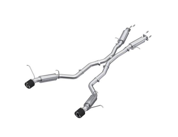 MBRP Exhaust - MBRP Exhaust 3in. Cat-BackDual Split Rear ExitT304CF Tips - S55253CF