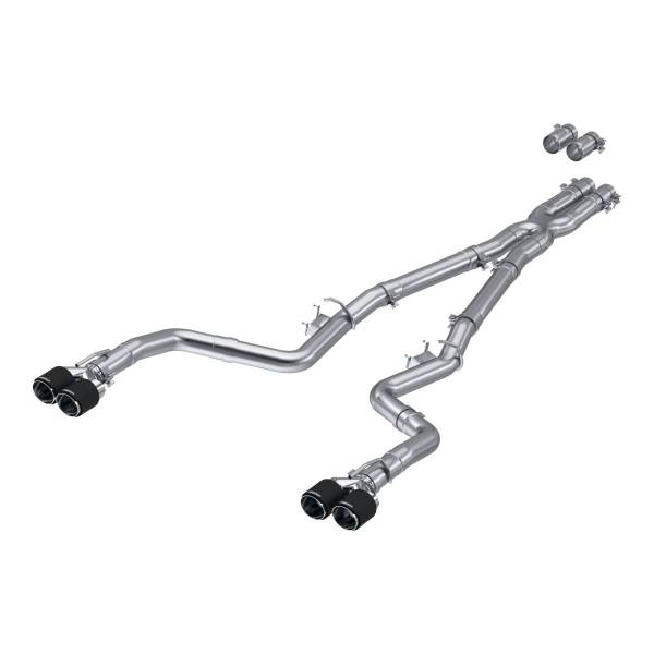 MBRP Exhaust - MBRP Exhaust 3in. Cat-BackDual Rear ExitRace VersionT304Quad CF Tips - S71143CF