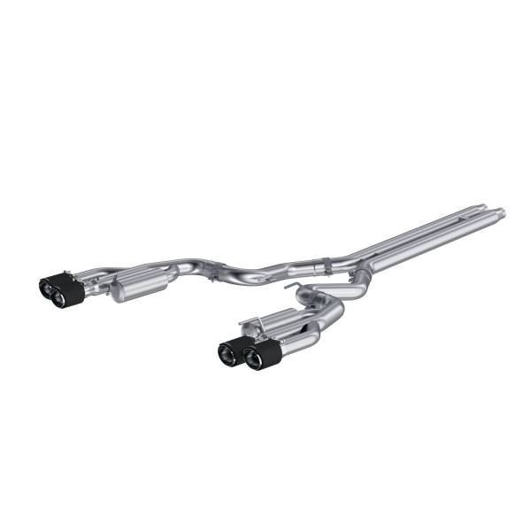 MBRP Exhaust - MBRP Exhaust 3in. Cat-BackDual Rear ExitQuad Carbon TipsRace VersionT304 - S72073CF