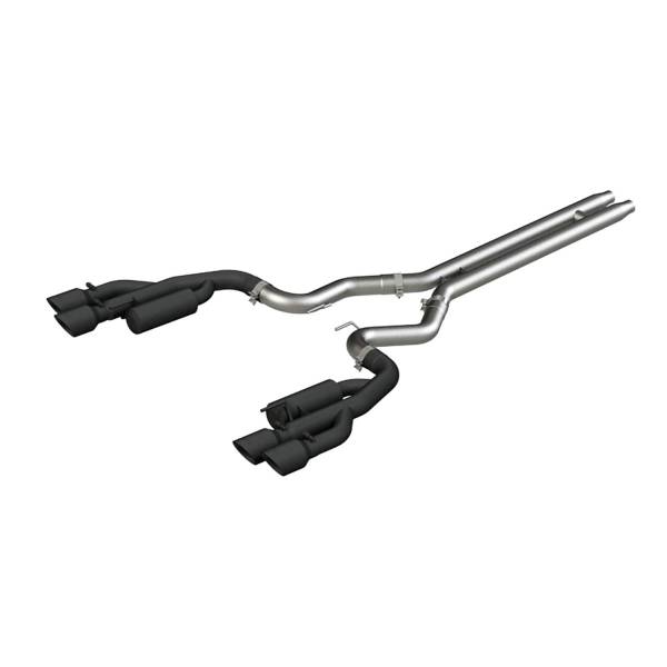 MBRP Exhaust - MBRP Exhaust 3in. Cat-BackDual Rear ExitQuad TipsRace VersionBLK - S7207BLK