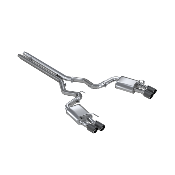 MBRP Exhaust - MBRP Exhaust 3in. Cat-BackDual Rear ExitActive ExhaustT304Quad CF Tips. - S72093CF