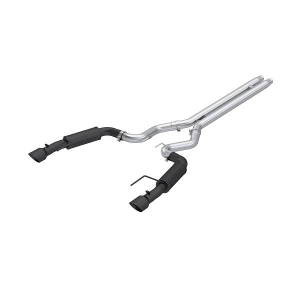 MBRP Exhaust - MBRP Exhaust 3in. Cat-BackDual Split Rear ExitRace VersionBLK - S7253BLK