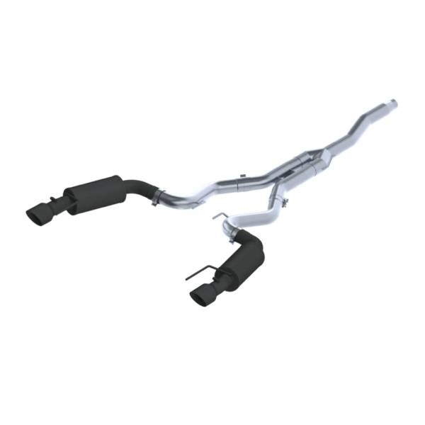 MBRP Exhaust - MBRP Exhaust 3in. Cat-BackDual Split Rear ExitStreet VersionBLK - S7274BLK