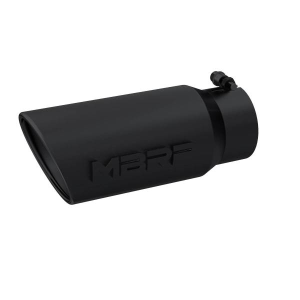 MBRP Exhaust - MBRP Exhaust Tip5in. O.D. Angled Rolled End 4in. inlet 12in. LengthBLK - T5051BLK