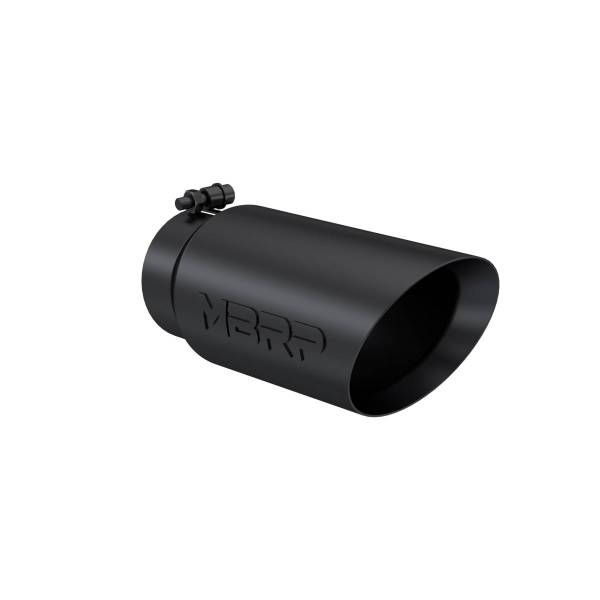 MBRP Exhaust - MBRP Exhaust Tip5in. O.D.Dual Wall Angled4in. inlet 12in. LengthBLK - T5053BLK
