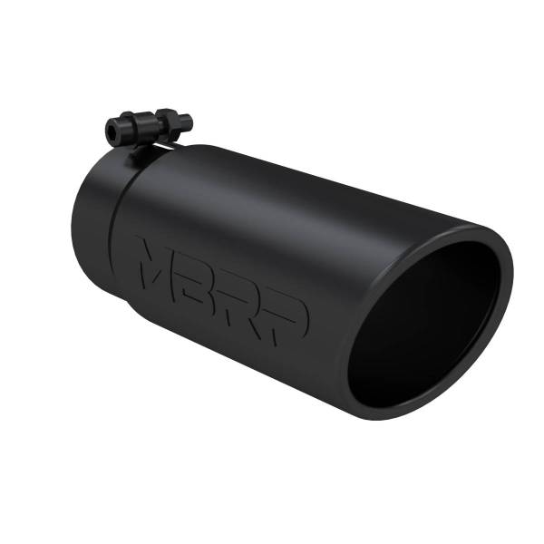 MBRP Exhaust - MBRP Exhaust Tip4in. O.D. Angled Rolled End 3in. inlet 10in. LengthBLK. - T5112BLK
