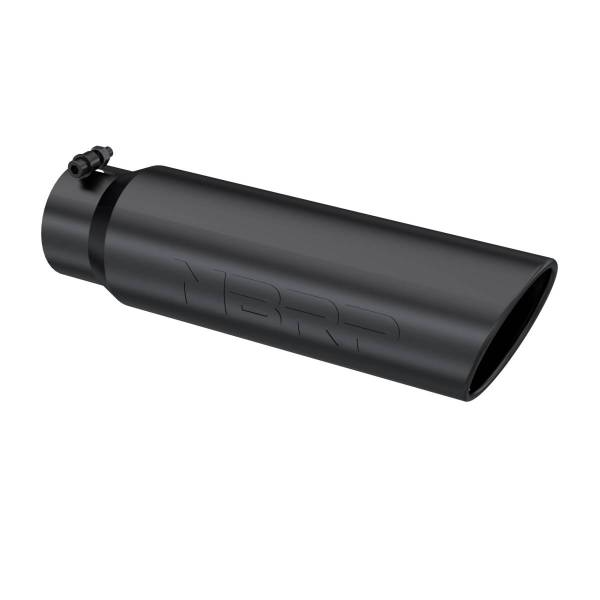 MBRP Exhaust - MBRP Exhaust Tip5in. O.D.Angled Rolled End4in. inlet 18in. in lengthBLK. - T5124BLK