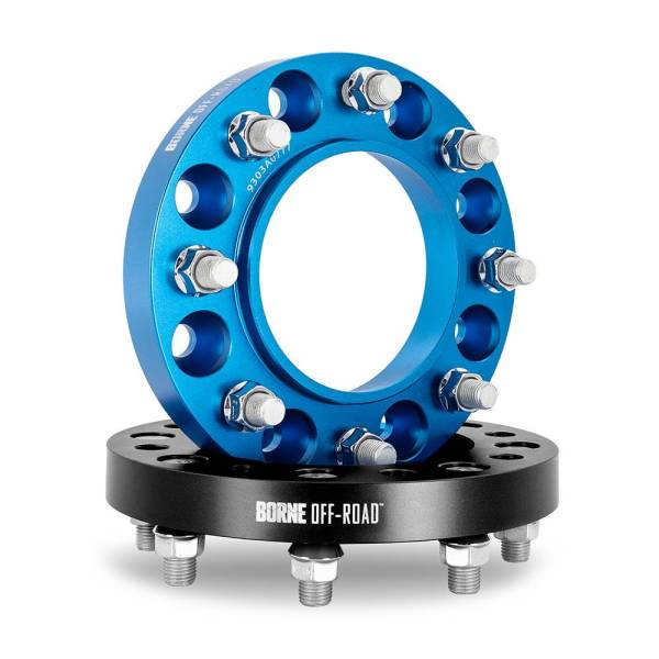Mishimoto - Mishimoto Wheel Spacers, 8X165.1, 121.3mm Center Bore, M14 X 1.5, 25mm Thick, Blue - BNWS-006-250BL