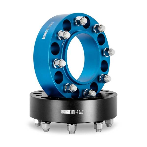Mishimoto - Mishimoto Wheel Spacers, 8X165.1, 121.3mm Center Bore, M14 X 1.5, 50mm Thick, Blue - BNWS-006-500BL