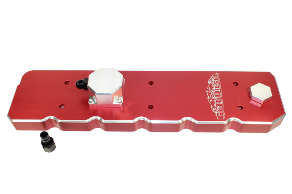 G&R Diesel - G&R Diesel RAM 6.7 Cummins Valve Cover Billet Aluminum Red For 07-18 Dodge RAM 2500/3500 - GRD67CM3004A-RED