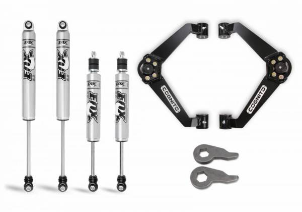 Cognito Motorsports - Cognito 3-Inch Performance Leveling Kit With Fox PS 2.0 IFP Shocks for 01-10 Silverado/Sierra 2500-3500 2WD/4WD - 110-P0753