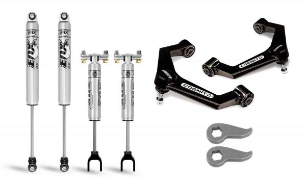 Cognito Motorsports - Cognito 3-Inch Performance Uniball Leveling Kit With Fox PS 2.0 IFP Shocks for 20-22 Silverado/Sierra 2500/3500 2WD/4WD - 110-P0884
