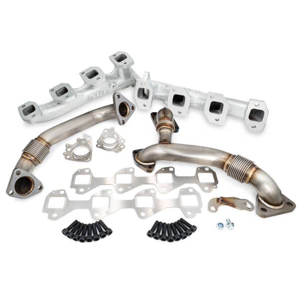 PPE Diesel - PPE Diesel Manifolds and Up-Pipes GM 2007.5-2010 Y Pipe LMM - Silver - 116111835