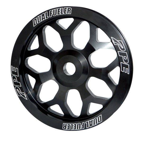 PPE Diesel - PPE Diesel Dual Fueler Pulley Wheel 7Y GM Aluminum Black - 113061072