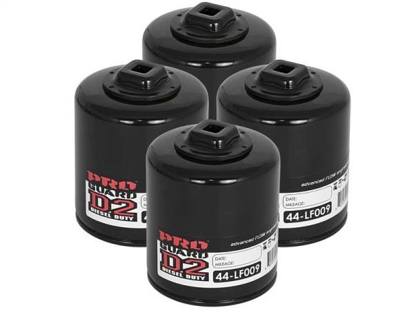 aFe - aFe Pro GUARD D2 Oil Filter 03-06 GM Trucks V8 4.8L/5.3L/6.0L (4 Pack) - 44-LF009-MB