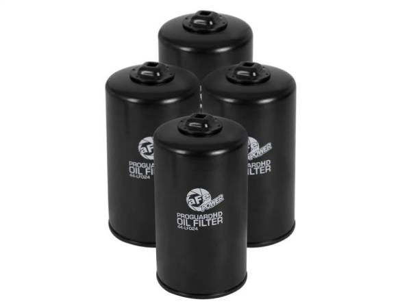 aFe - aFe Pro GUARD D2 Oil Filter 11-17 Ford Diesel Trucks V8 6.7L (td) (4 Pack) - 44-LF024-MB