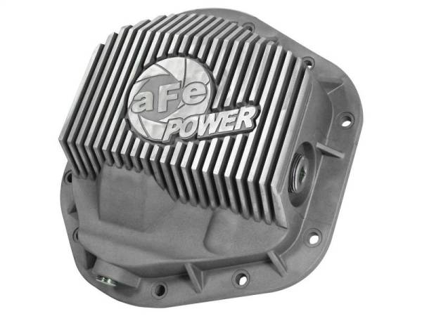 aFe - afe Front Differential Cover (Raw; Street Series); Ford Diesel Trucks 94.5-14 V8-7.3/6.0/6.4/6.7L - 46-70080