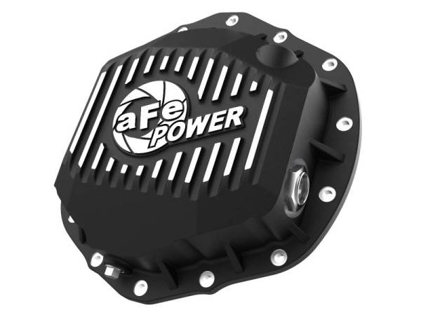 aFe - aFe 2020 Chevrolet Silverado 2500 HD  Rear Differential Cover Black ; Pro Series w/ Machined Fins - 46-71260B