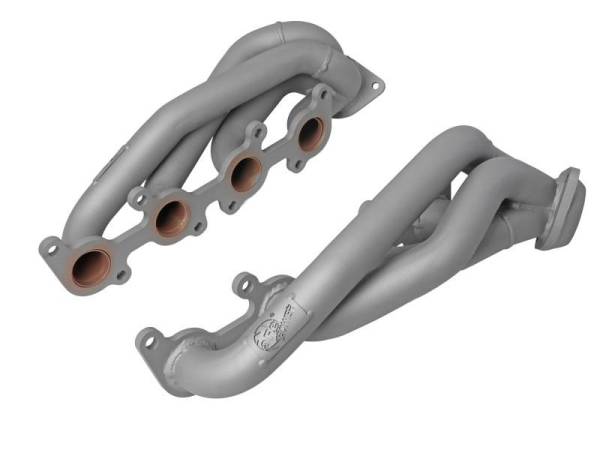 aFe - aFe Ford F-150 15-22 V8-5.0L Twisted Steel 1-5/8in to 2-1/2in 304 Stainless Headers w/ Titanium Coat - 48-33025-1T