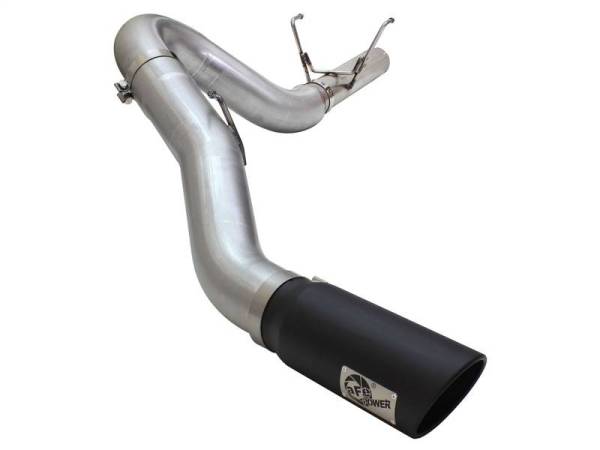 aFe - aFe MACHForce XP Exhaust Large Bore 5in DPF-Back Alu. 13-15 Dodge Trucks L6-6.7L (td) *Black Tip - 49-02051-1B