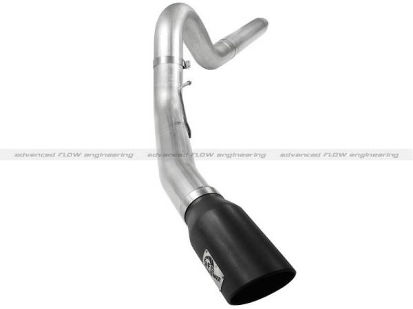 aFe - aFe Atlas 5in DPF-Back Aluminized Steel Exh Sys, Ford Diesel Trucks 08-10 V8-6.4L (td) Black tip - 49-03054-B