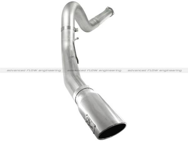 aFe - aFe Atlas 5in DPF-Back Aluminized Steel Exh Sys, Ford Diesel Trucks 11-14 v8-6.7L (td) Polished tip - 49-03055-P