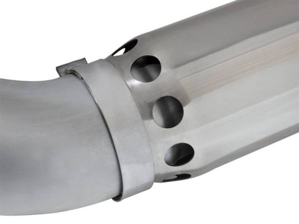 aFe - aFe Atlas Exhaust 5in DPF-Back Aluminized Steel w/ Polished Tips 16-17 GM Diesel Truck V8-6.6L (td) - 49-04081-P