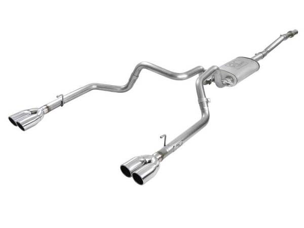 aFe - aFe Vulcan Series 3in-2-1/2in 304 SS Cat-Back 2019 GM Silverado 1500 V8-5.3L w/ Polished Tips - 49-34104-P