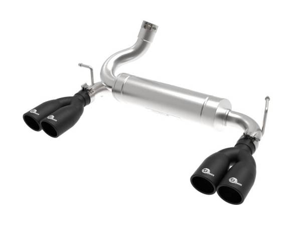 aFe - aFe Vulcan Series 2.5in 304 SS Axle-Back Exhaust Black 07-18 Jeep Wrangler (JK) V6-3.6/3.8L - 49-38086-B