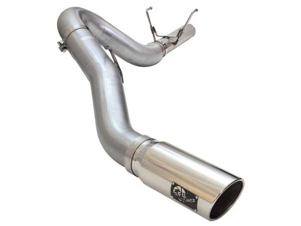 aFe - aFe MACHForce XP Exhaust Large Bore 5in DPF-Back SS 13-15 Dodge Trucks L6-6.7L (td) *Polish Tip - 49-42051-1P