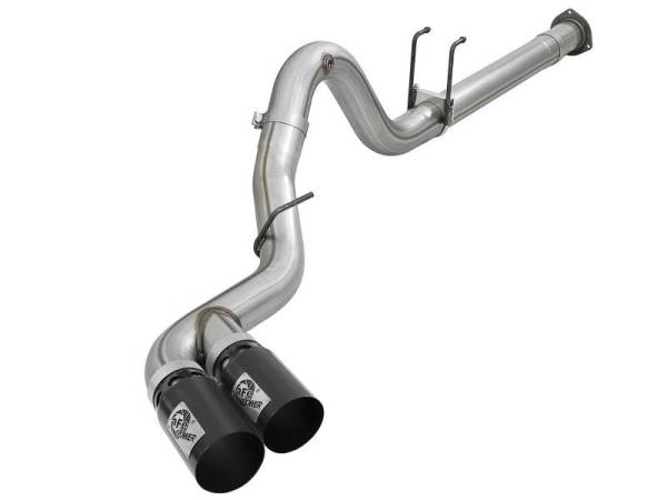 aFe - aFe Power 15-16 Ford F250/F350 6.7L Diesel Rebel XD 4in 409 SS DPF-Back Exhaust System - Black Tips - 49-43121-B