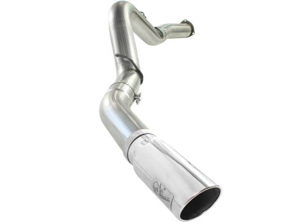 aFe - aFe MACHForce XP Exhaust 5in DPF-Polished, GM Diesel Trucks 07.5-10 V8-6.6L 9(td) LMM - 49-44040-P