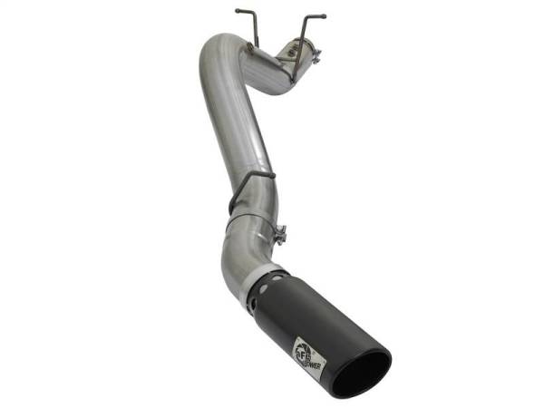 aFe - aFe LARGE BORE HD 4in 409-SS DPF-Back Exhaust w/Black Tip 2017 GM Duramax V8-6.6L (td) L5P - 49-44085-B