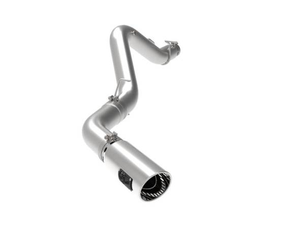 aFe - aFe Large Bore-HD 5 IN 409 SS DPF-Back Exhaust System w/Polished Tip 20-21 GM Truck V8-6.6L - 49-44125-P